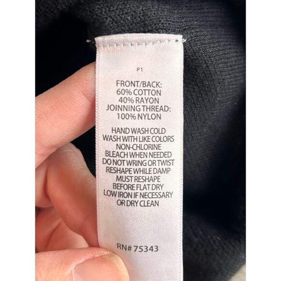 Artisan NY Women's Cuff Cowl Neck Sweater Dress Pullover Gray and Black SZ Small - Picture 8 of 10